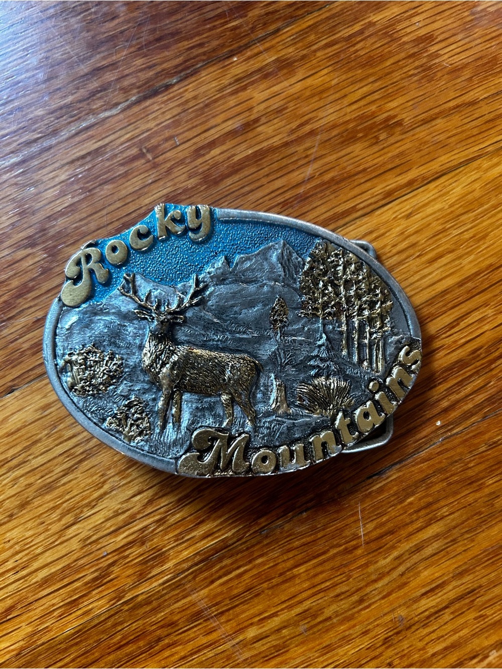 Vintage 1983 Rocky Mountains Bronze-Tone Elk Buckle - Women’s Accessory